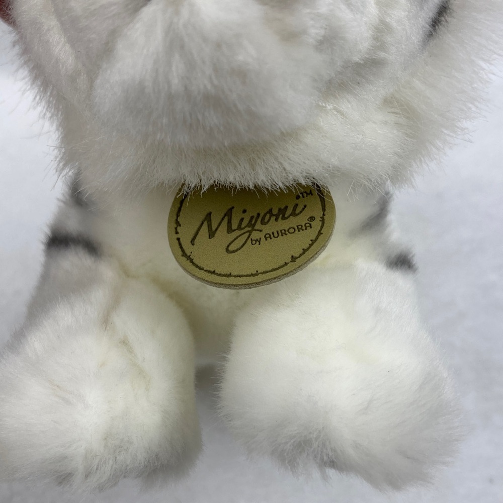 Aurora Miyoni White Tiger Plush Toy 8” - Picture 6 of 8